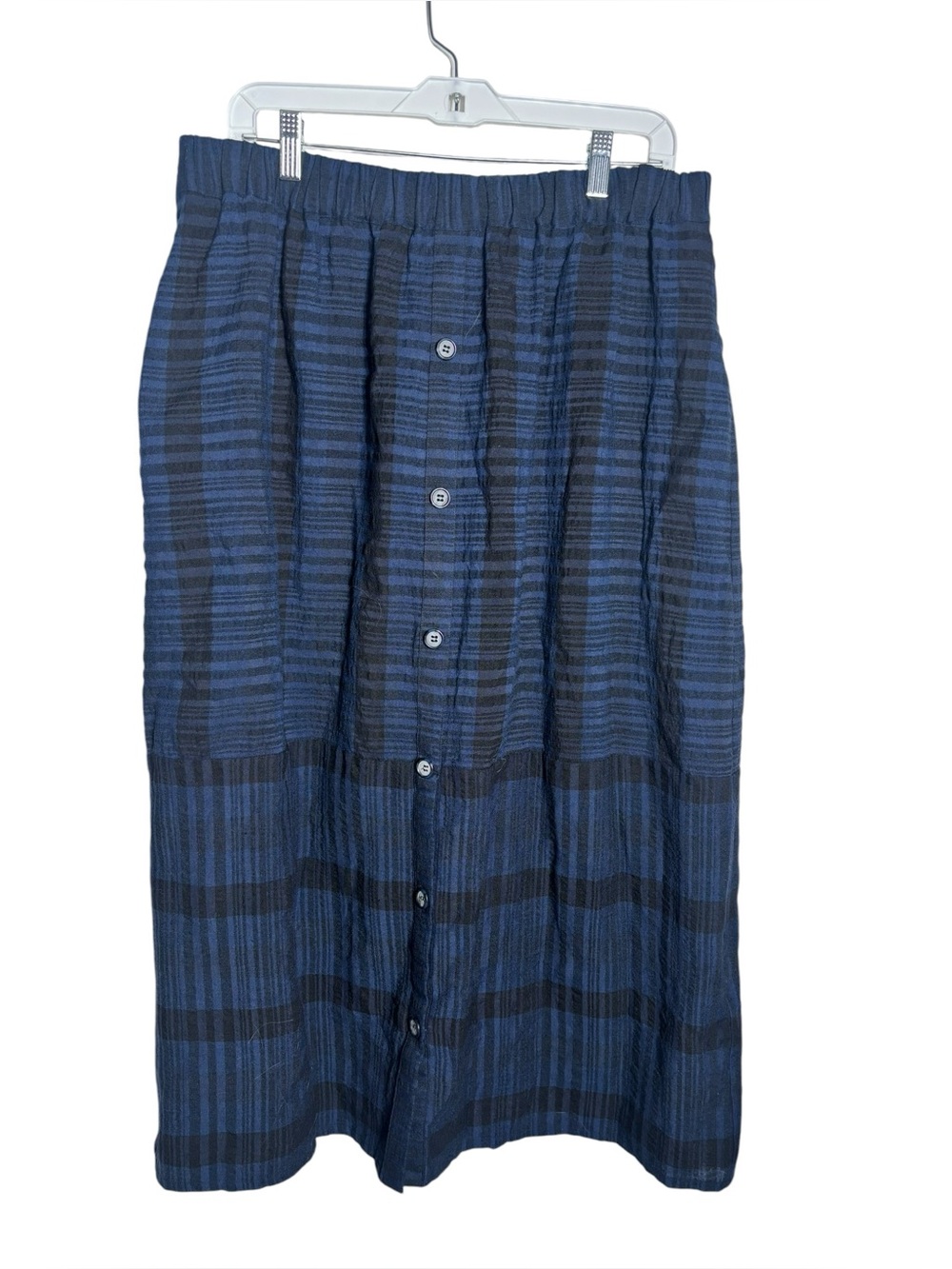 Poetry women’s us 12‎ linen wool button front midi skirt capsule new